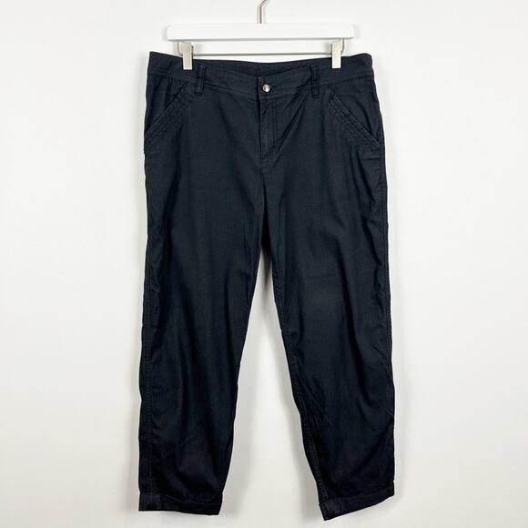 Exofficio Women's Dark Grey Cropped Canvas Pants Size 12 - Picture 1 of 6